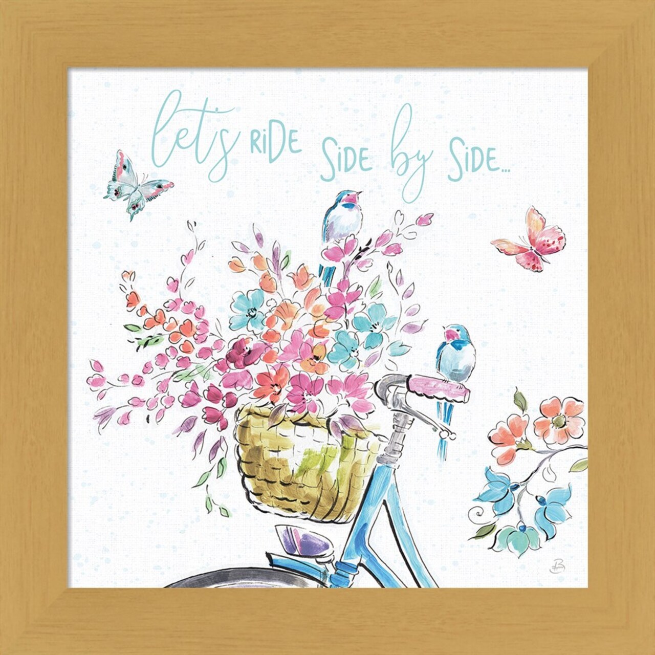 Sparrow Spring V Light by Daphne Brissonnet 13" x 13" Framed Wall Art